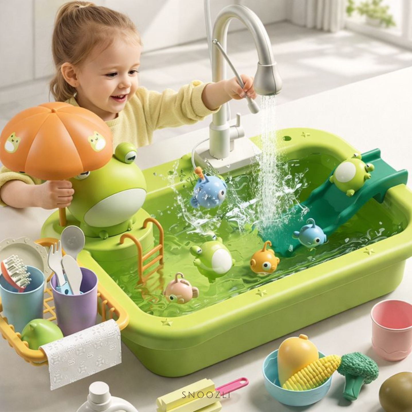 Wash & Play Sink - Battery Powered Kitchen Toy