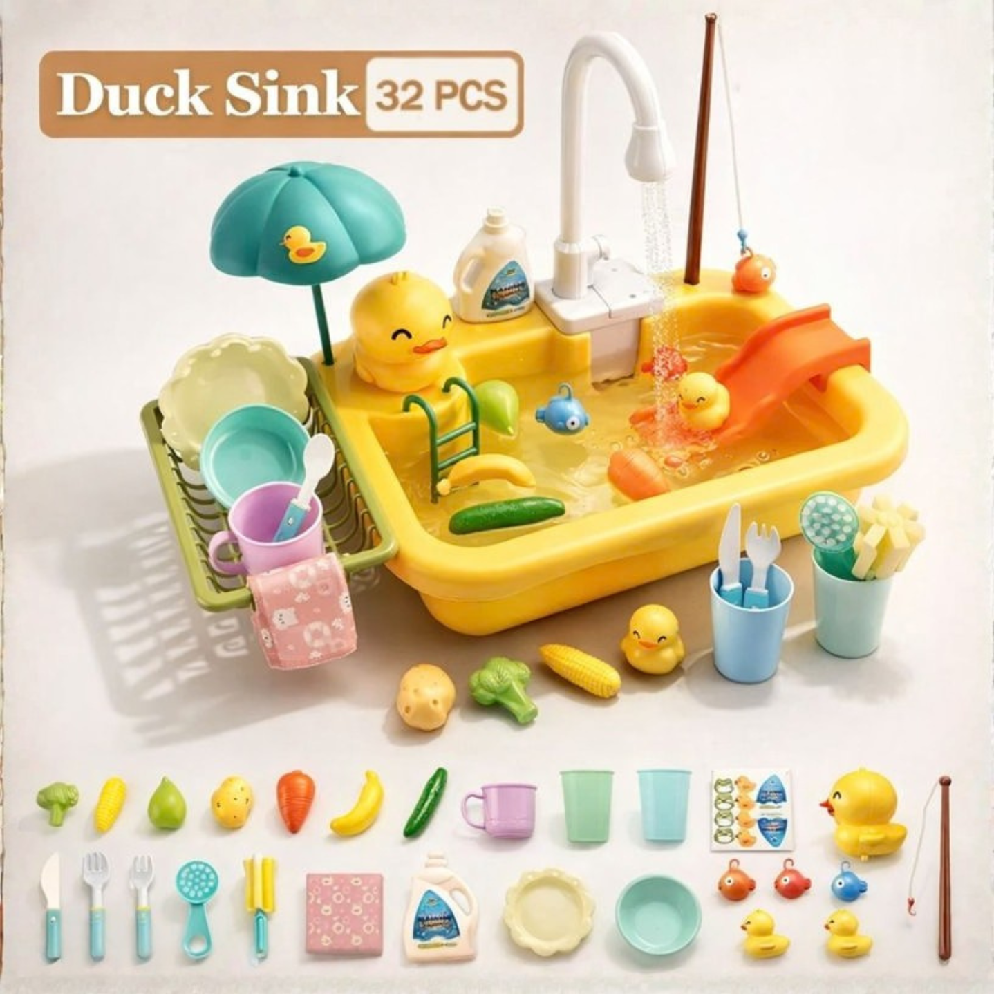 Wash & Play Sink - Battery Powered Kitchen Toy